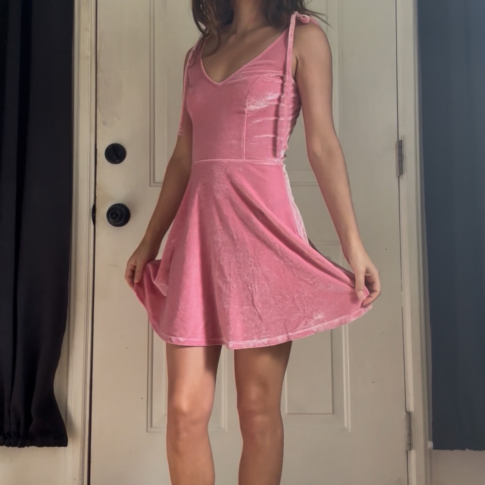 Pink Velvet Dress